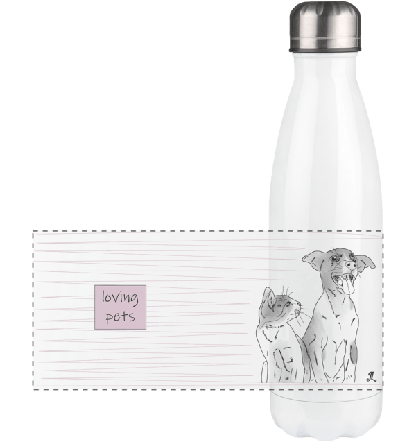 Panorama Thermoflasche Loving Pets