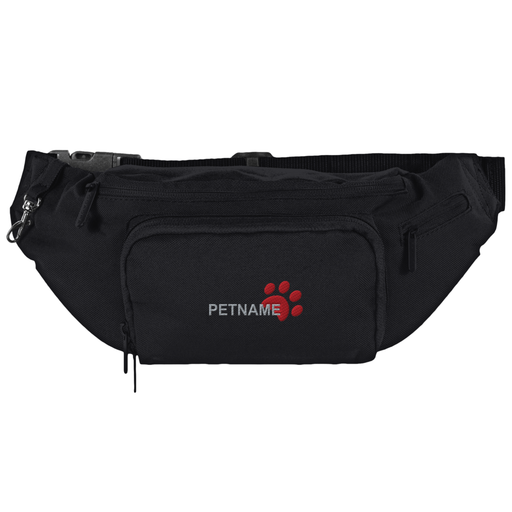 front-shoulder-bag-black-292-2000x-1.png Your Pet Shoulder Bag black mit Stickmotiv Pfotenabdruck und personalisierbarem Tiernamen.