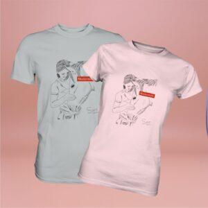 T-Shirt bedruckt mit individuellem Tierportrait