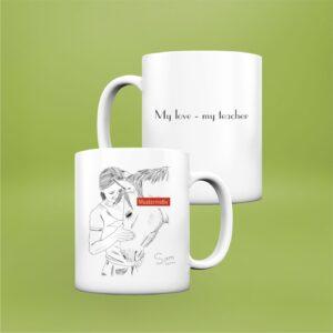 Tasse bedruckt mit individuellem Tierportrait