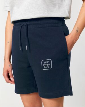 Organic Jogger Shorts mit individuellem Tierportrait als Stickmotiv