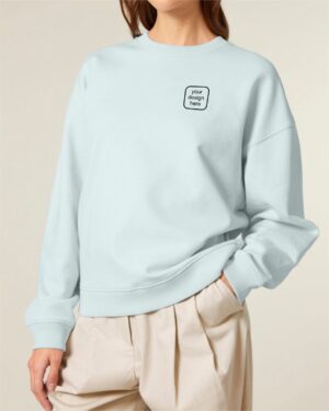 Organic Oversize Swatshirt mit individuellem Tierportrait als Stickmotiv