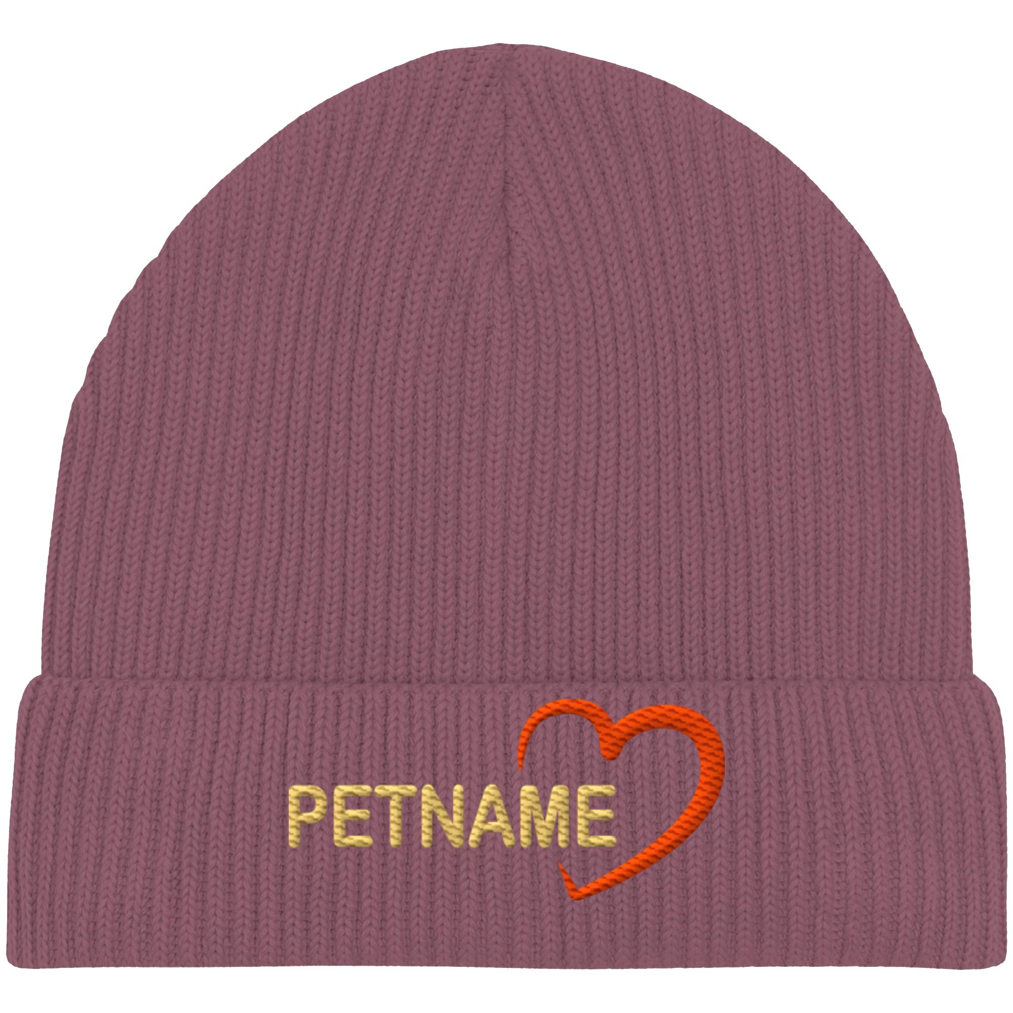 Organic Fisherman Beanie hibiscus rose