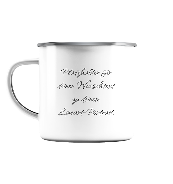 Emaille Tasse (Silber) – Bild 3